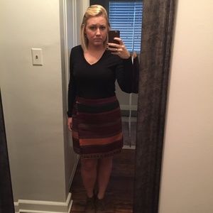 SOLD LOFT Aztec Scarf Style Wrap Skirt